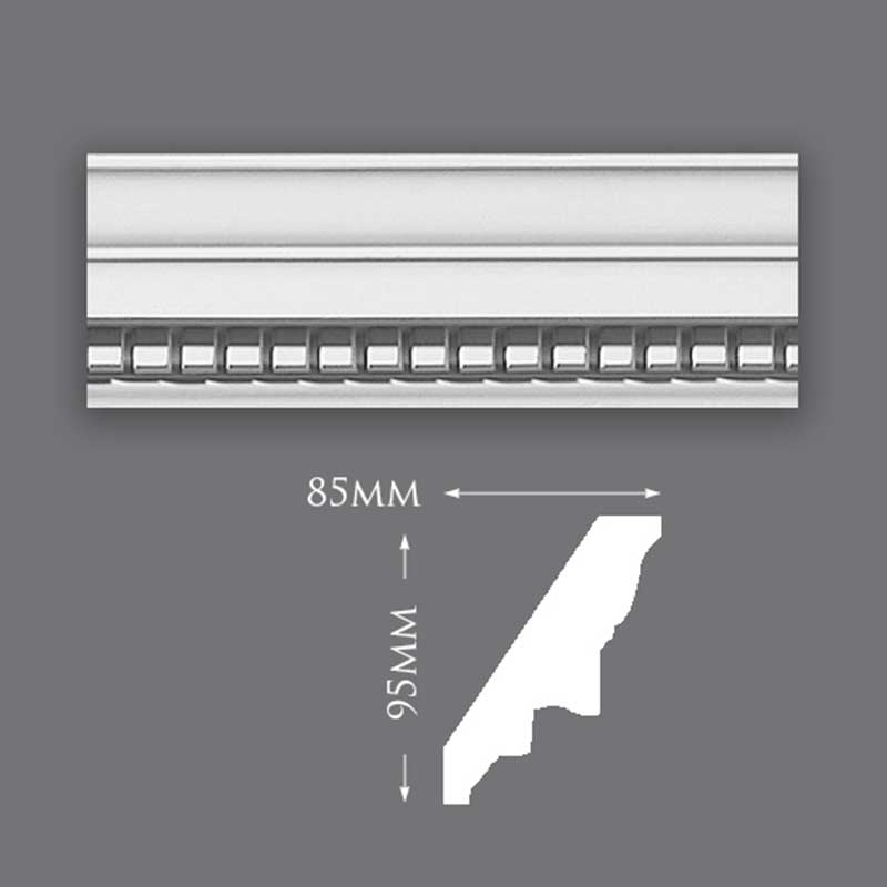 C0046-Small-Dentil-800 Small Plain Ceiling Rose